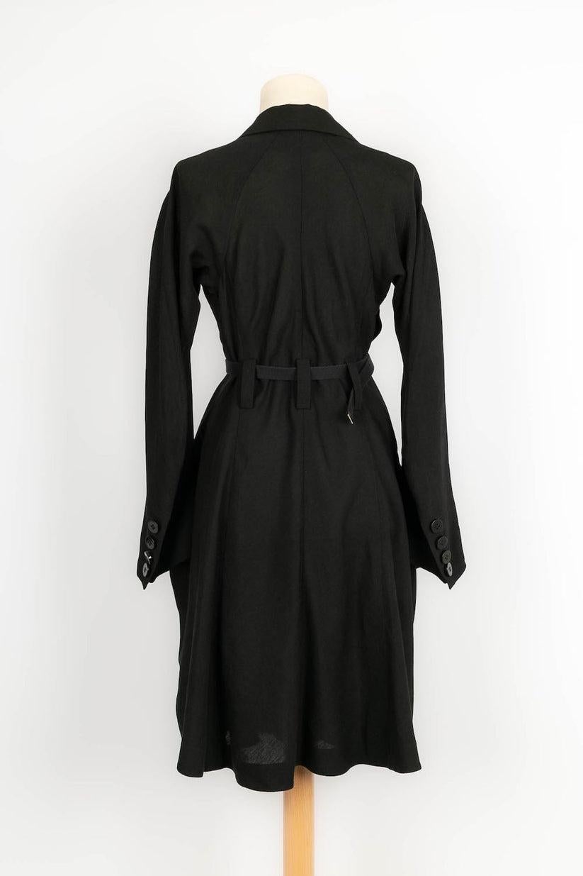 Sonia Rykiel - Veste/robe en lin noir Excellent état - En vente à SAINT-OUEN-SUR-SEINE, FR
