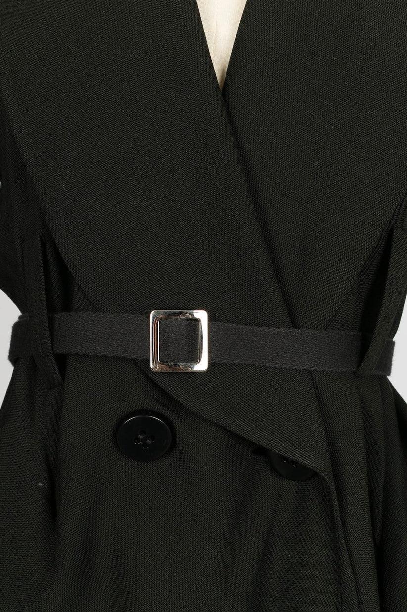 Sonia Rykiel - Veste/robe en lin noir Pour femmes en vente