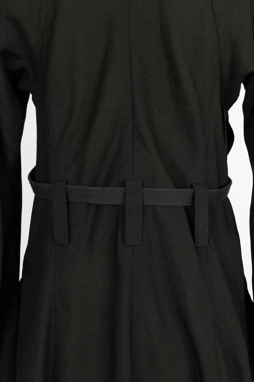 Sonia Rykiel - Veste/robe en lin noir en vente 2