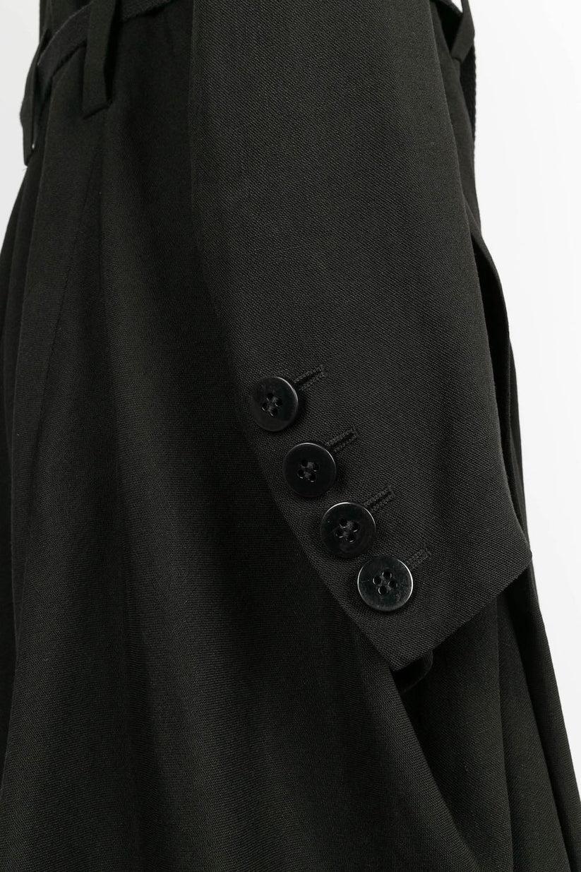 Sonia Rykiel - Veste/robe en lin noir en vente 3