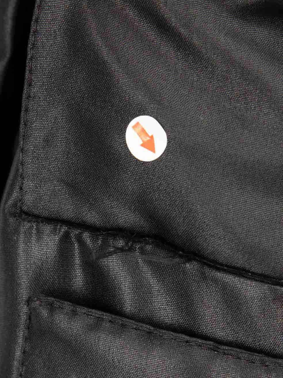 Sonia Rykiel Black Logo Patch Bomber Jacket Size XL 4