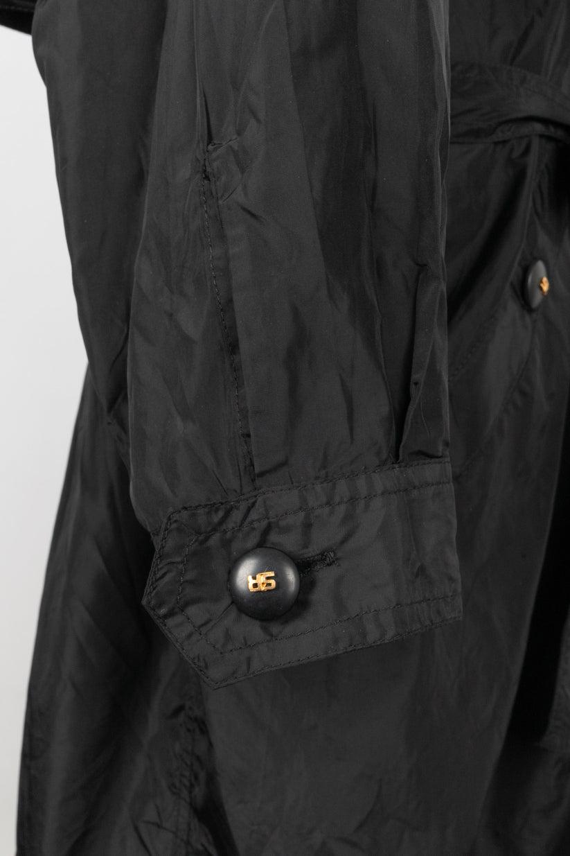 Sonia Rykiel Black Nylon Raincoat For Sale 3