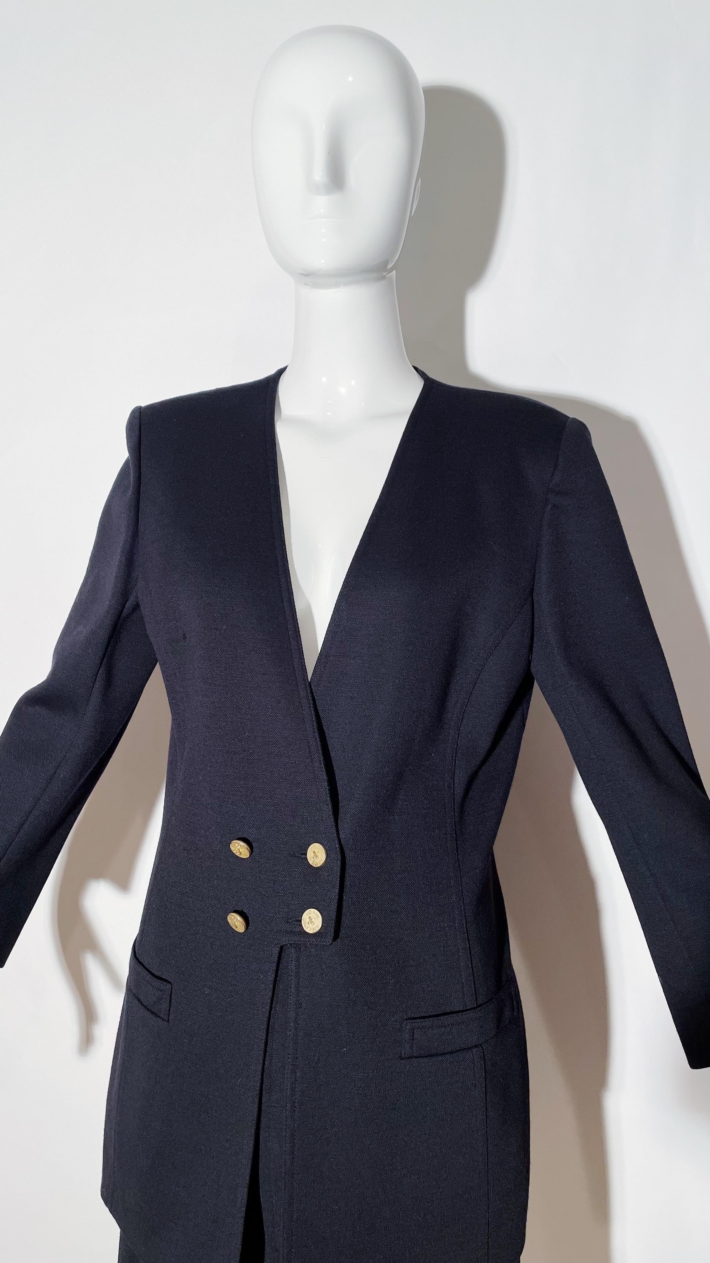 Sonia Rykiel Black Skirt Suit In Excellent Condition For Sale In Waterford, MI