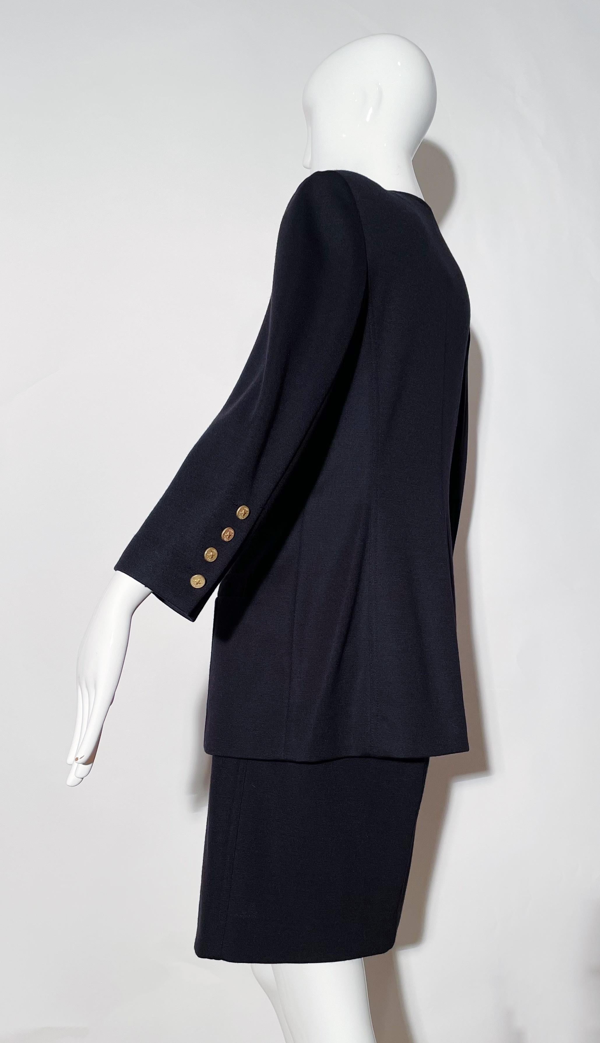 Women's or Men's Sonia Rykiel Black Skirt Suit For Sale