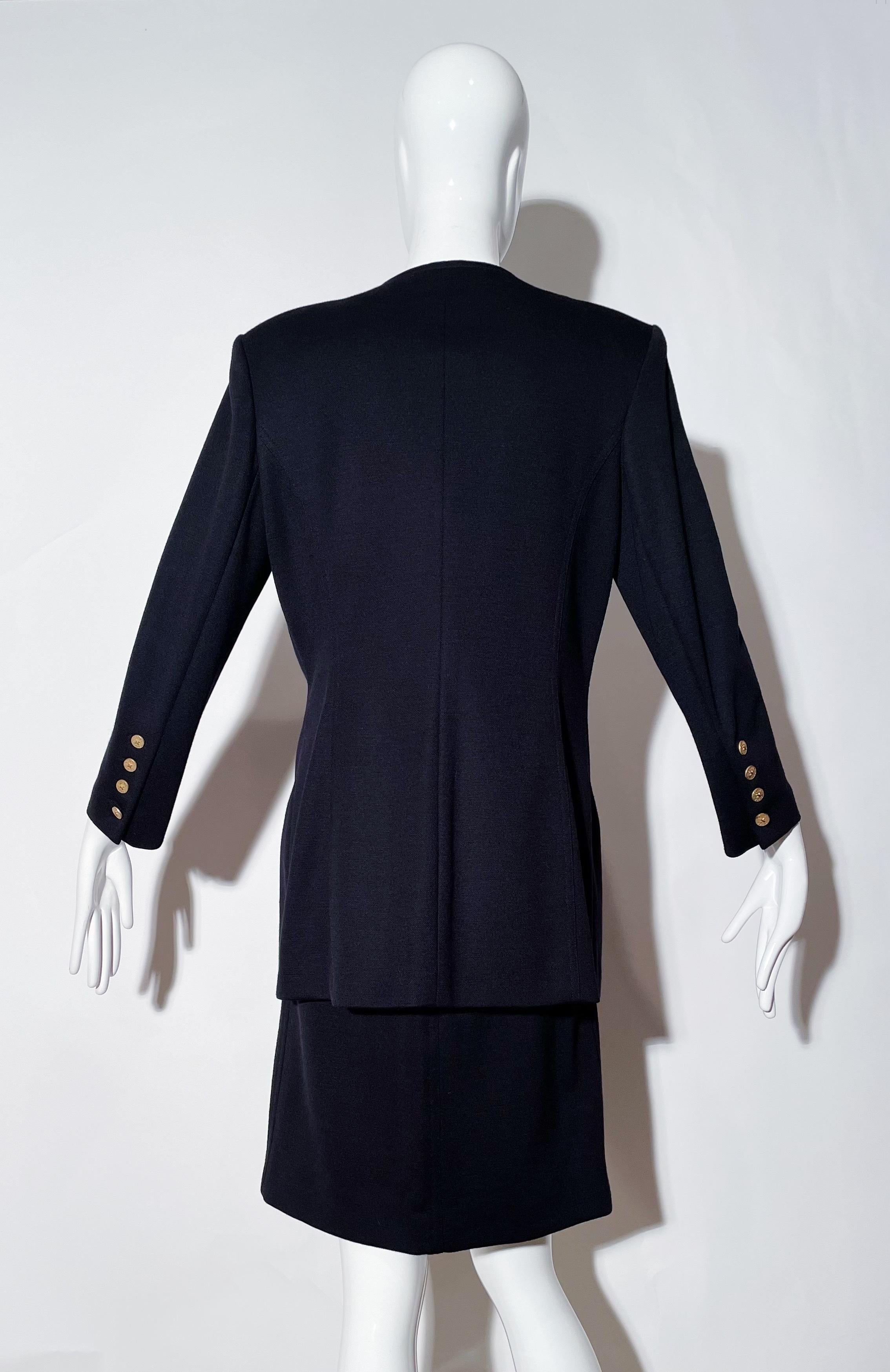 Sonia Rykiel Black Skirt Suit For Sale 2