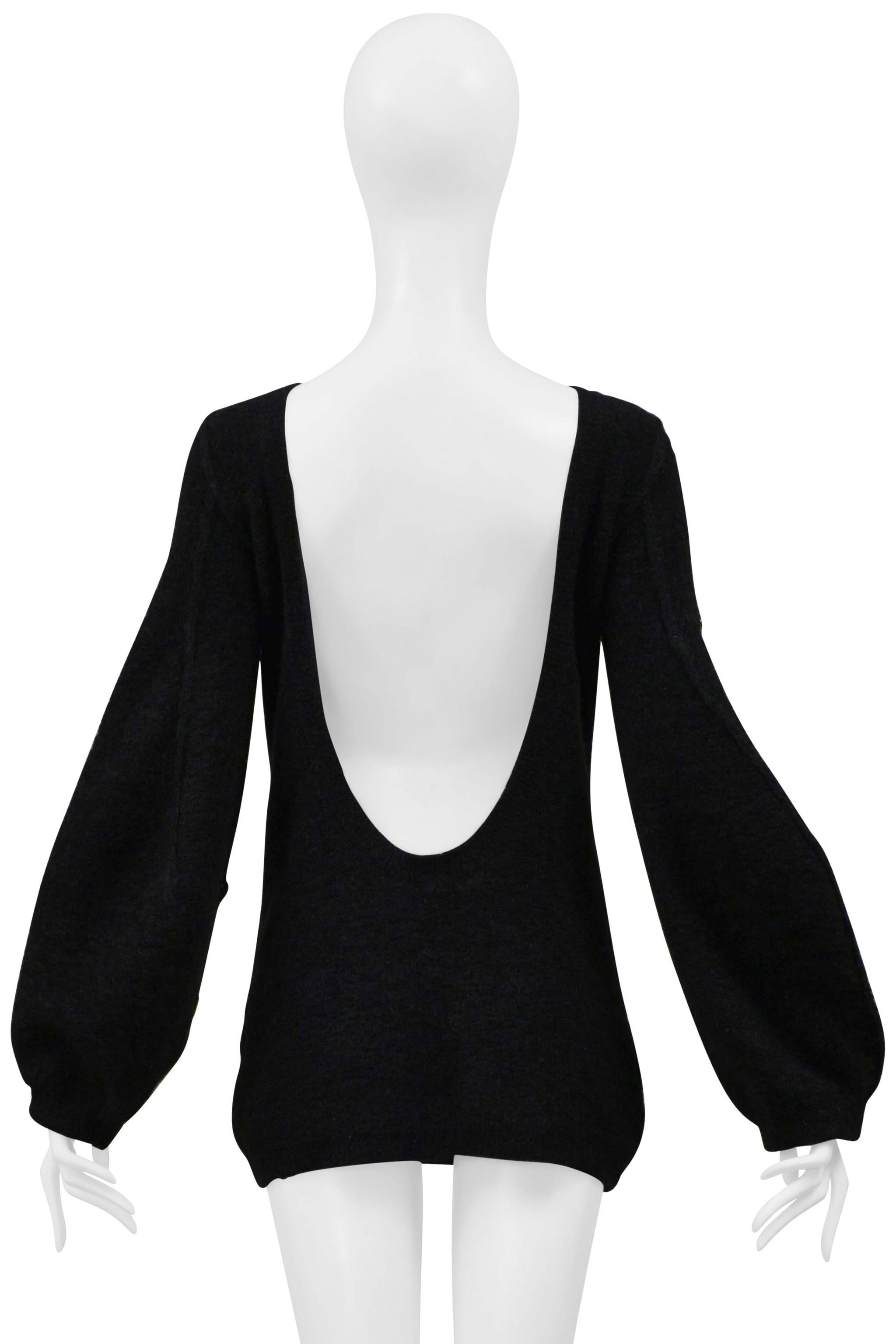 Sonia Rykiel Black Sweater With Mirror Mosaic Horse Detail 2008 en Excelente estado para la venta en Los Angeles, CA