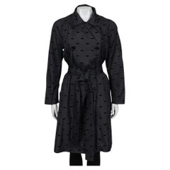 Sonia Rykiel - Trench nero testurizzato con cintura - Sz.40/L.