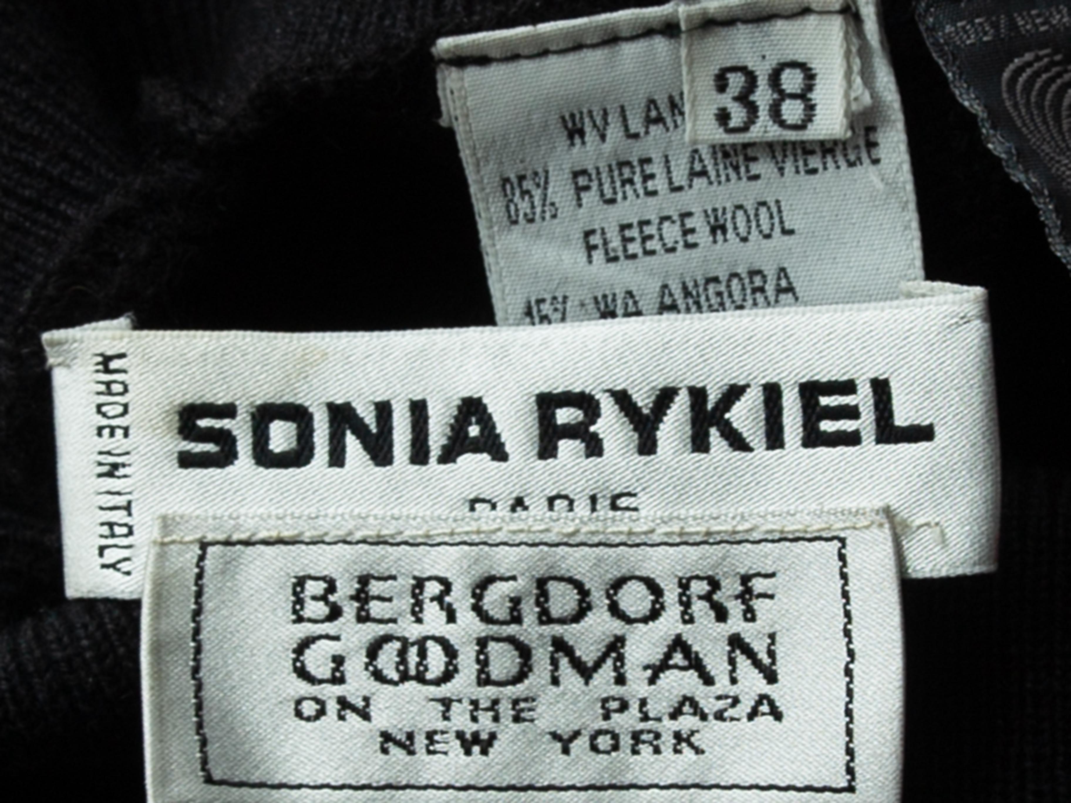 Women's Sonia Rykiel Black Virgin Wool & Angora Culottes