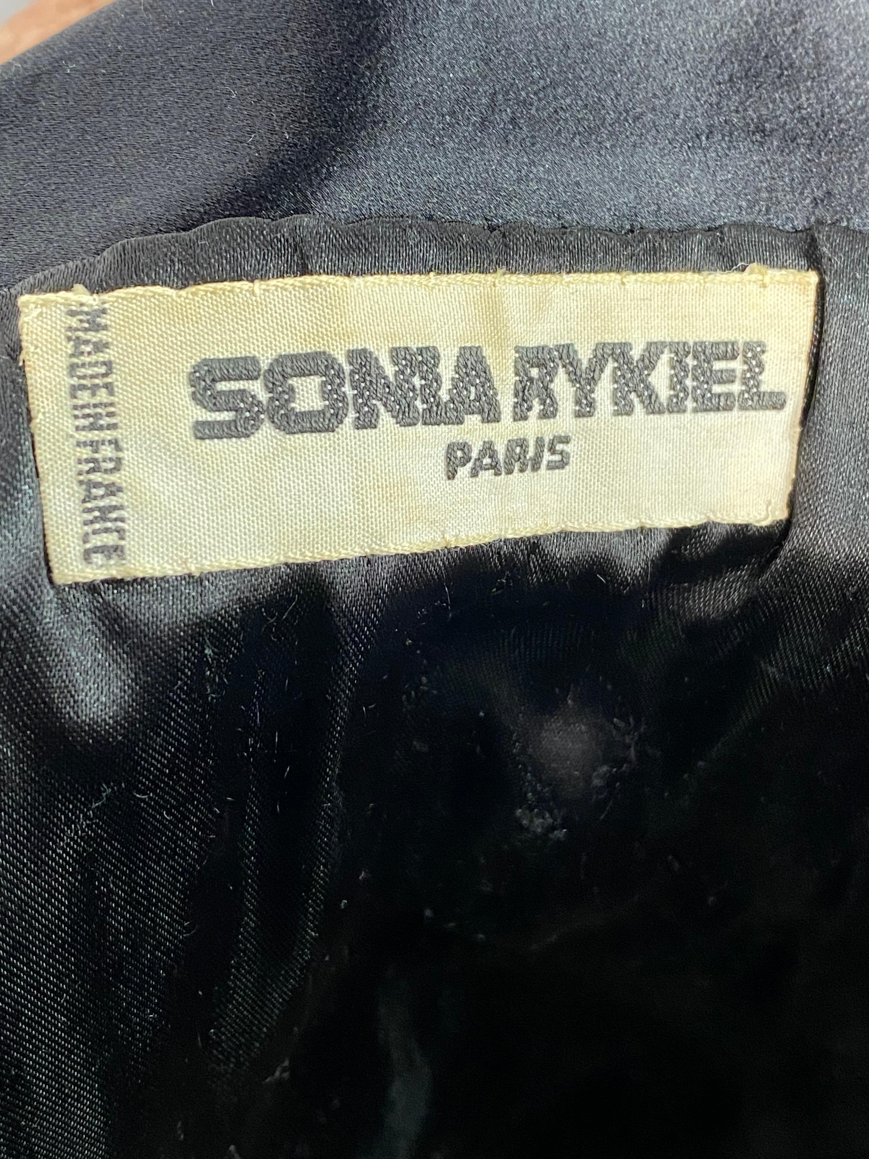 Sonia Rykiel Black Wool Blazer Jacket Size 38 For Sale 6