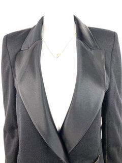 Sonia Rykiel Black Wool Blazer Jacket Size 38
