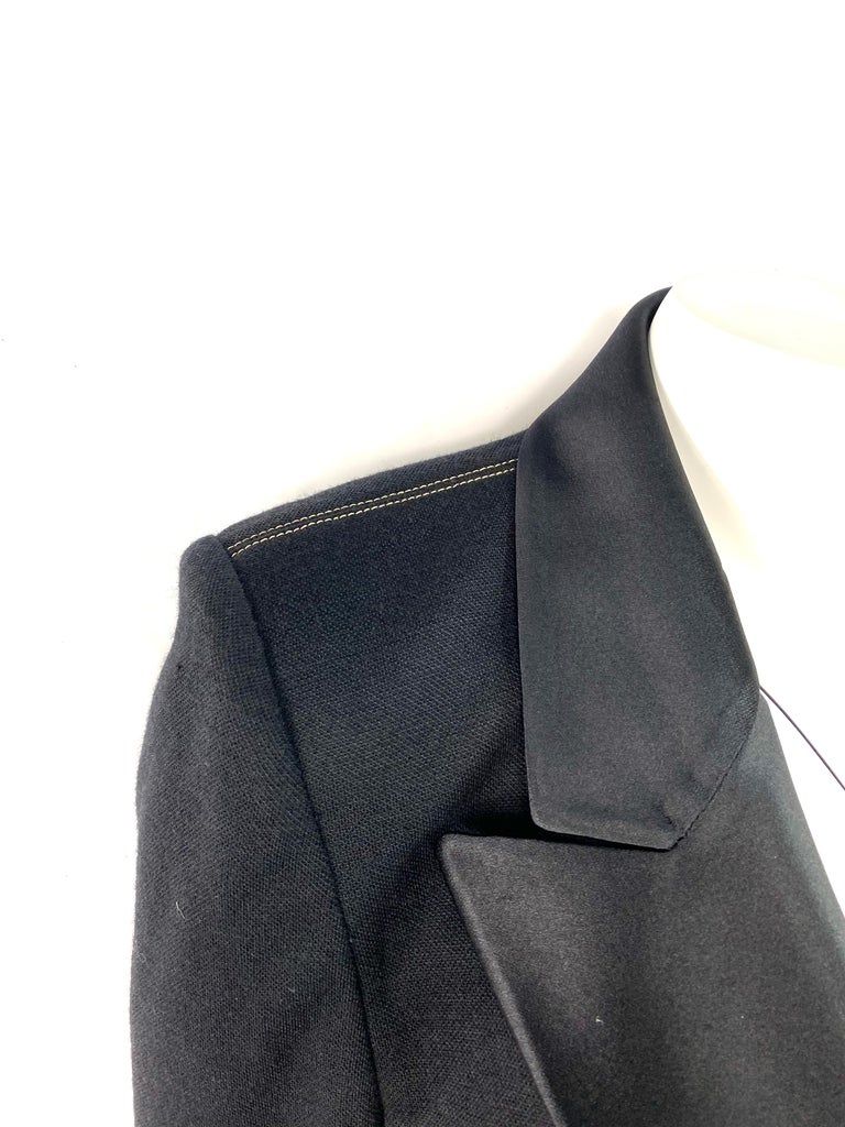 Sonia Rykiel Black Wool Blazer Jacket Size 38 In Good Condition For Sale In Beverly Hills, CA