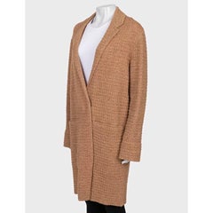 Sonia Rykiel Brown Mixed Knit Button-Up Cardigan, Size S