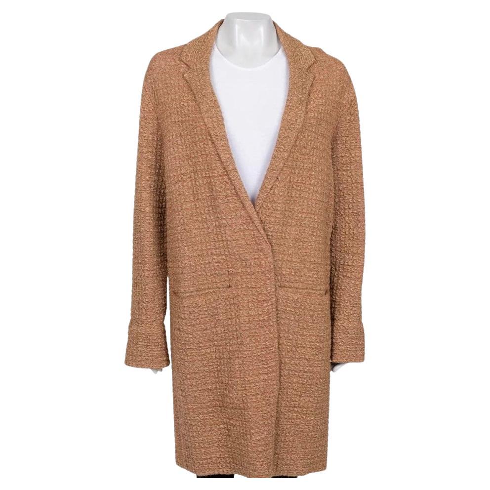 Sonia Rykiel Brown Mixed Knit Button-Up Cardigan, Size S