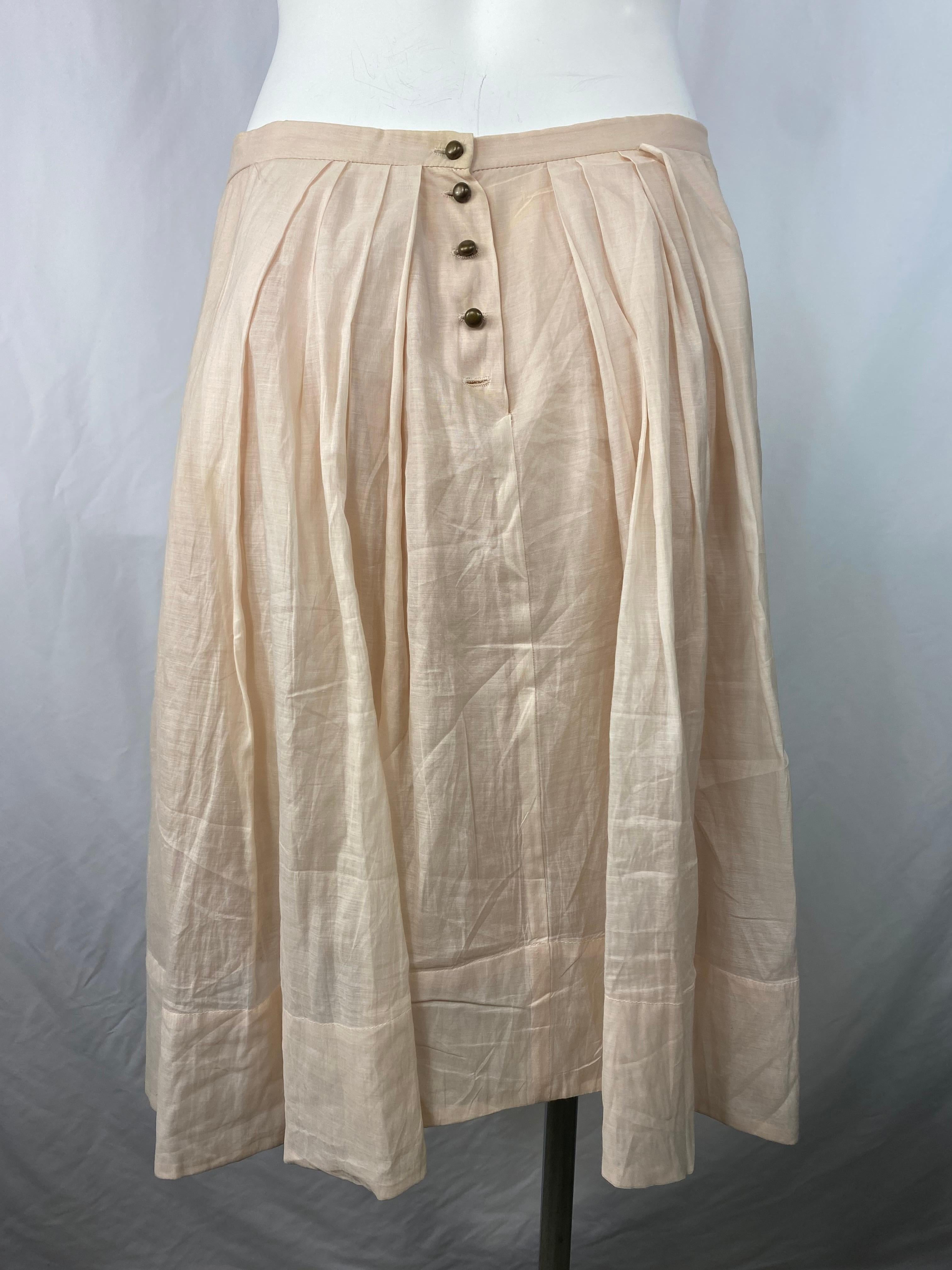 cream cotton skirt