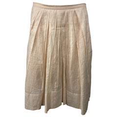 Vintage Sonia Rykiel Cream/ Ivory Cotton Ruffled Skirt, Size  38