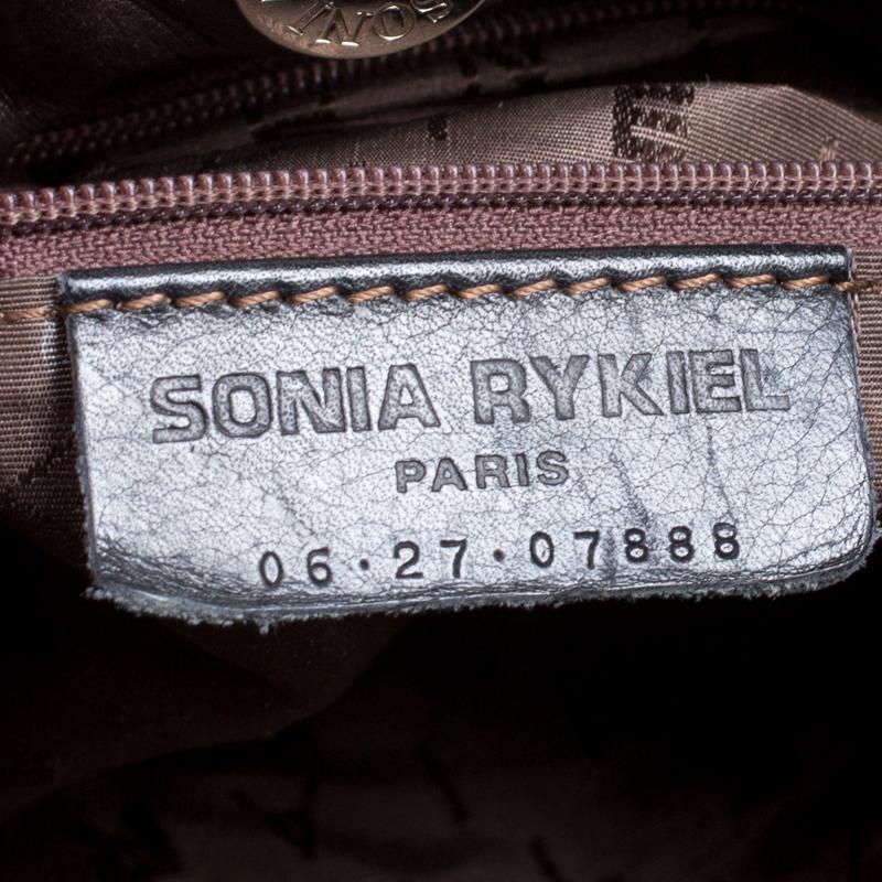 Sonia Rykiel Dark Brown Leather Studded Satchel 1