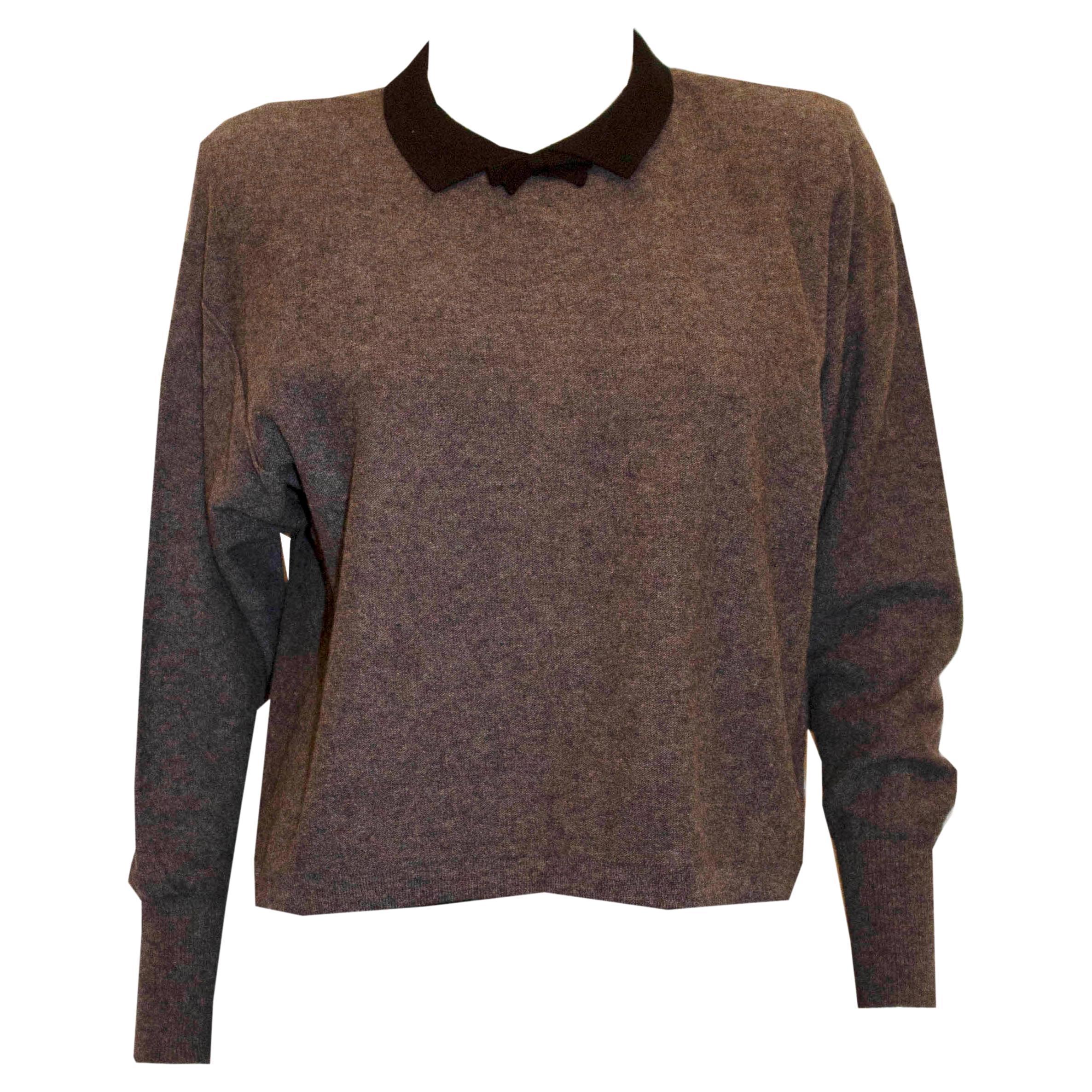 Sonia Rykiel for Bergdorf Goodman Grey and Black Jumper.  For Sale