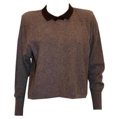 Sonia Rykiel für Bergdorf Goodman Grauer und schwarzer Pullover.