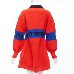 Sonia Rykiel Forever Saint Germain abito in maglia rossa e blu M