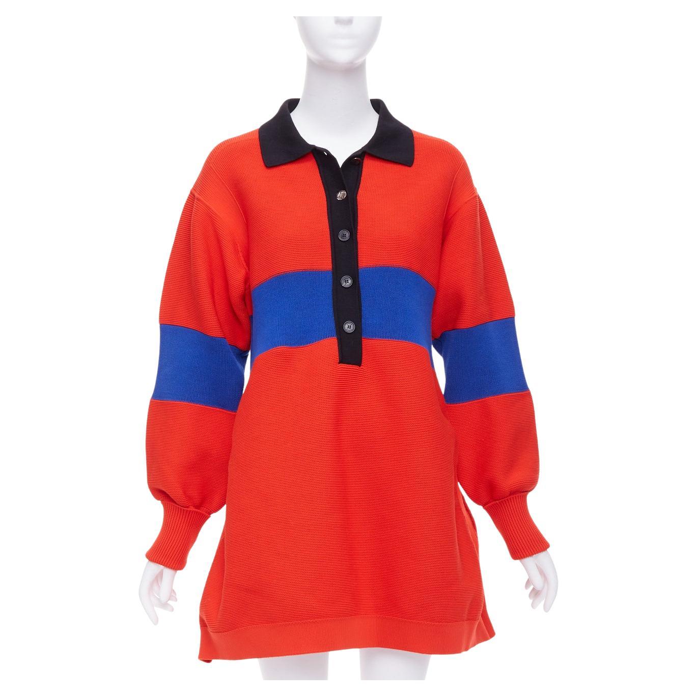 Sonia Rykiel Forever Saint Germain abito in maglia rossa e blu  M