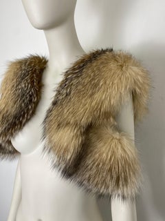 SONIA RYKIEL Chaleco recortado de piel de zorro Vintage