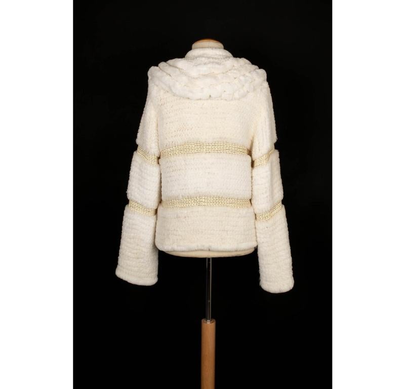 Beige Sonia Rykiel Fur Jacket