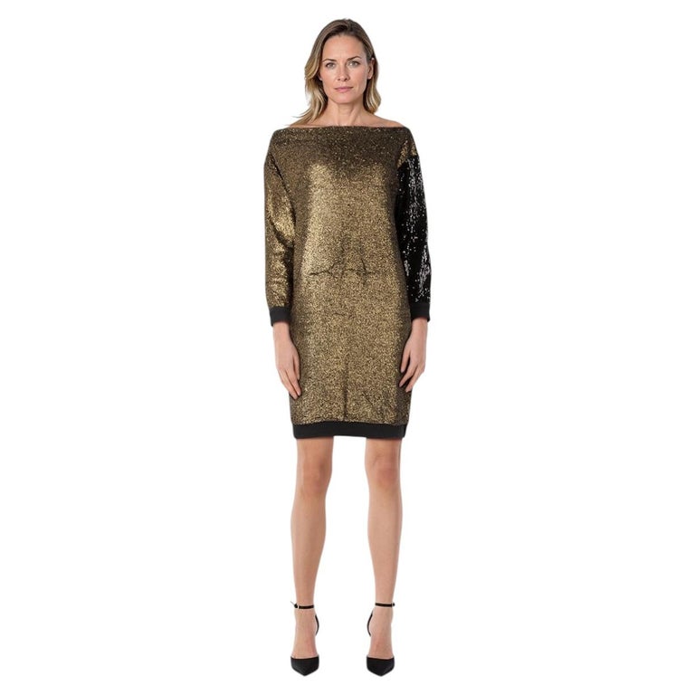 gold tinsel boucle off shoulder mini dress Gold Holiday Dress and Cape Set main image 0