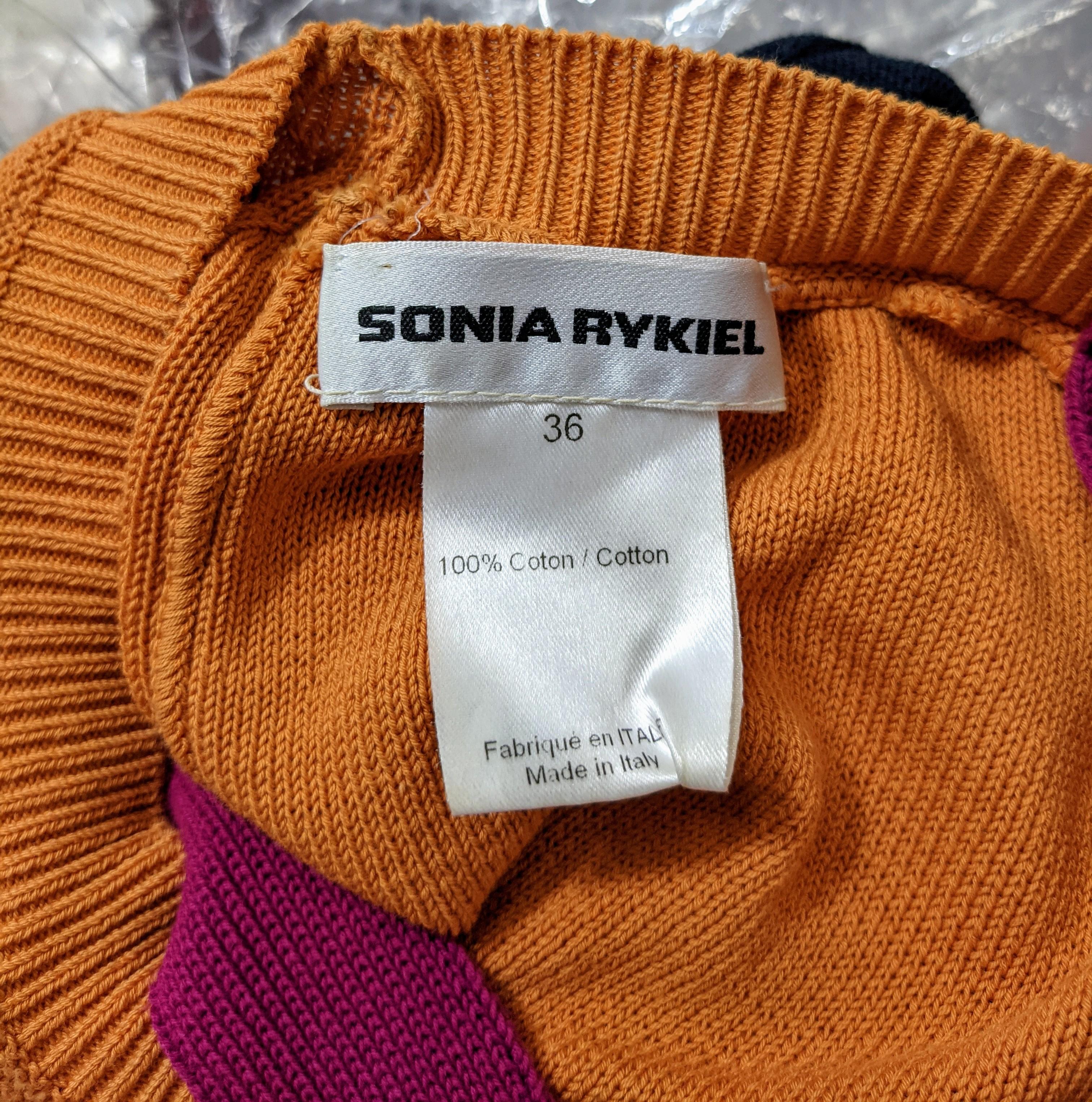 Sonia Rykiel Graphic Butterfly Dress In Good Condition For Sale In New York, NY