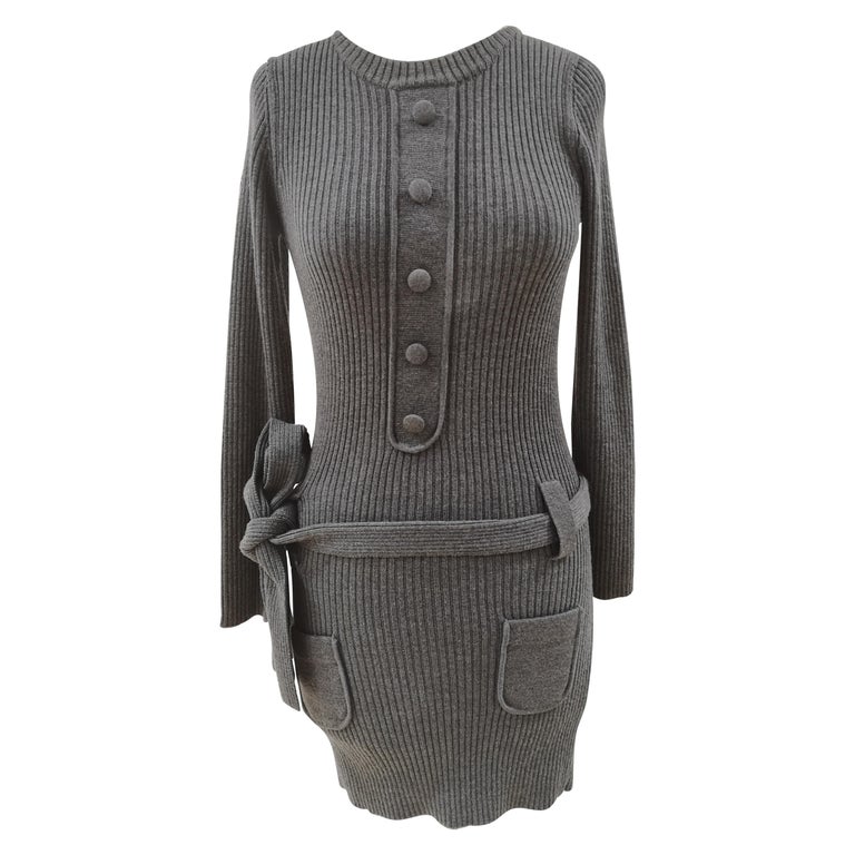 stretch knit midi dress Colorblock Dress main image 1