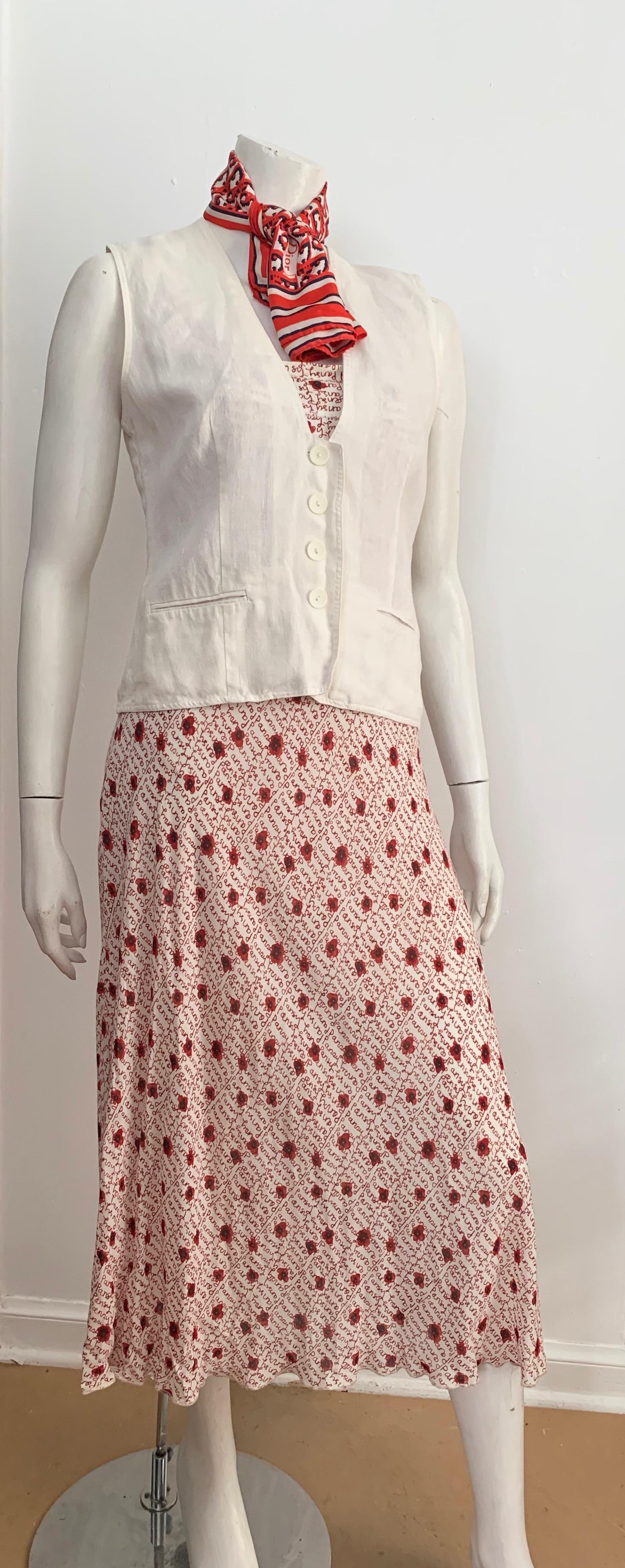 Sonia Rykiel Inscription 1989 Pansy Casual Day Dress Size 4. For Sale 10