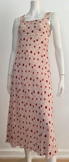 Sonia Rykiel Inscription 1989 Pansy Casual Day Dress Size 4.