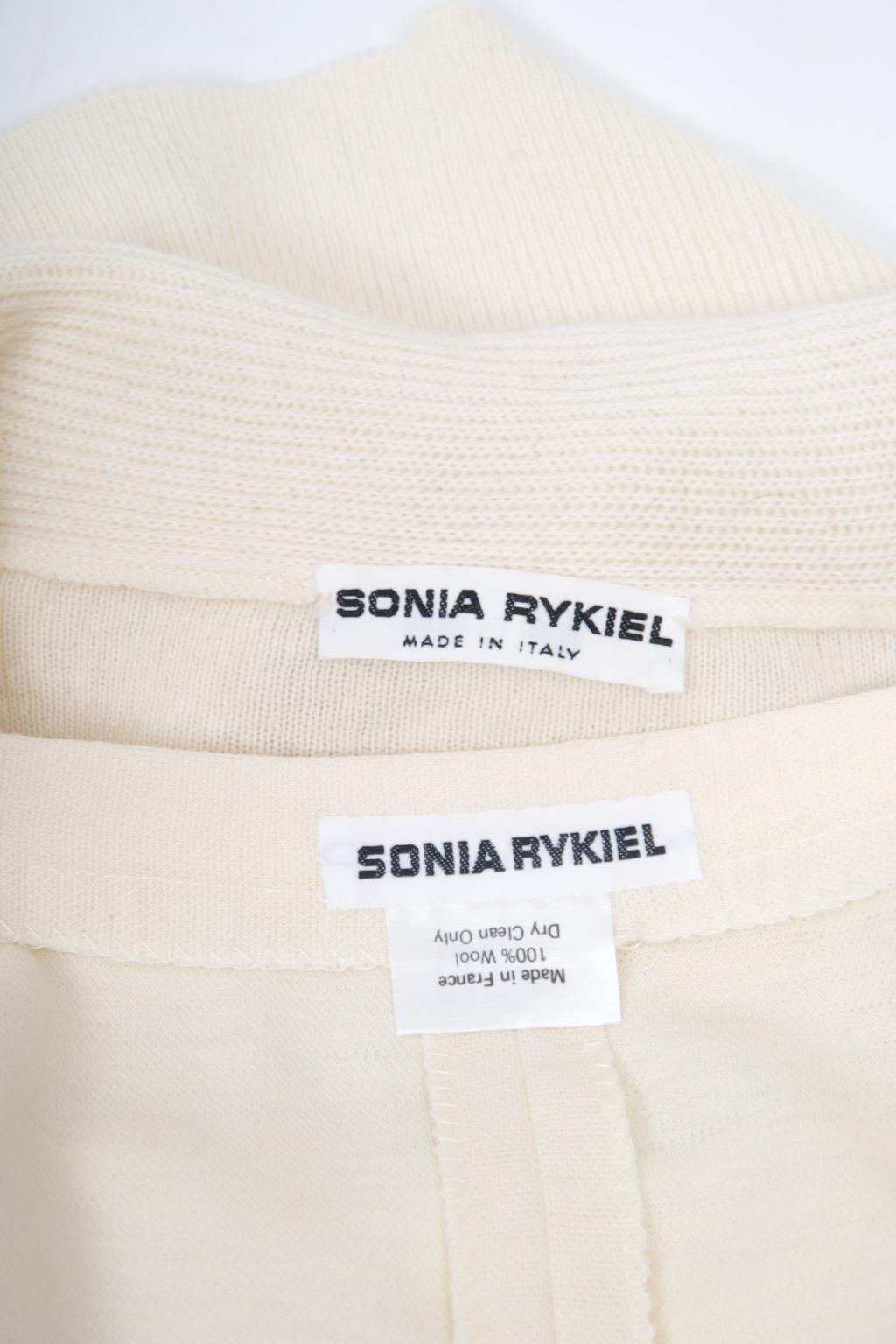 Sonia Rykiel Ivory Sweater and Skirt Ensemble For Sale 9