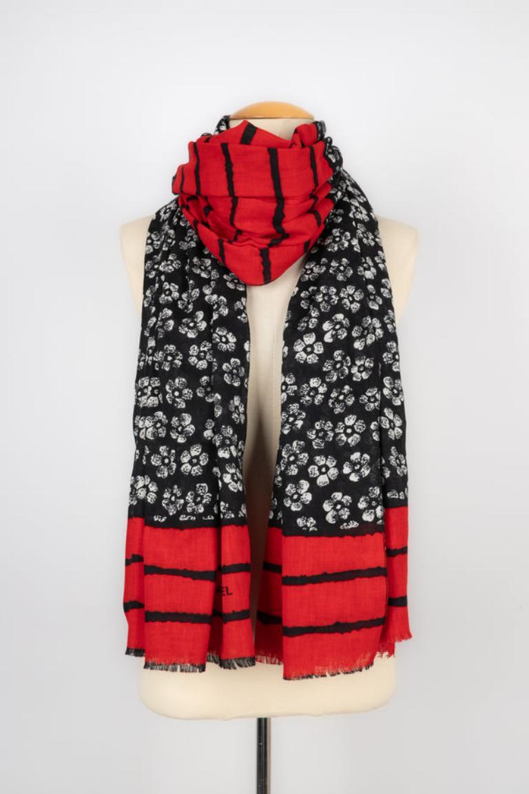 Black Sonia Rykiel Large Cotton Stole For Sale