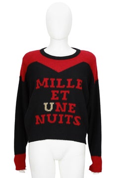 Sonia Rykiel "Mille Et Une Nuits" Red and Black Wool Sweater