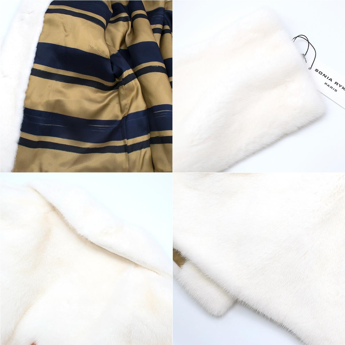 Sonia Rykiel Mink Fur Tailored Jacket - Size US 6 For Sale 4
