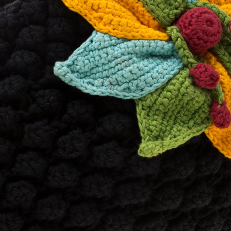 Sonia Rykiel Multicolor Floral Crochet Hobo For Sale 2