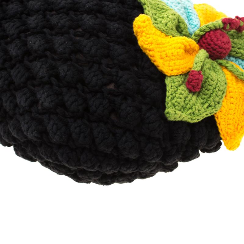 Sonia Rykiel Multicolor Floral Crochet Hobo For Sale 3