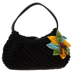 Sonia Rykiel Multicolor Floral Crochet Hobo