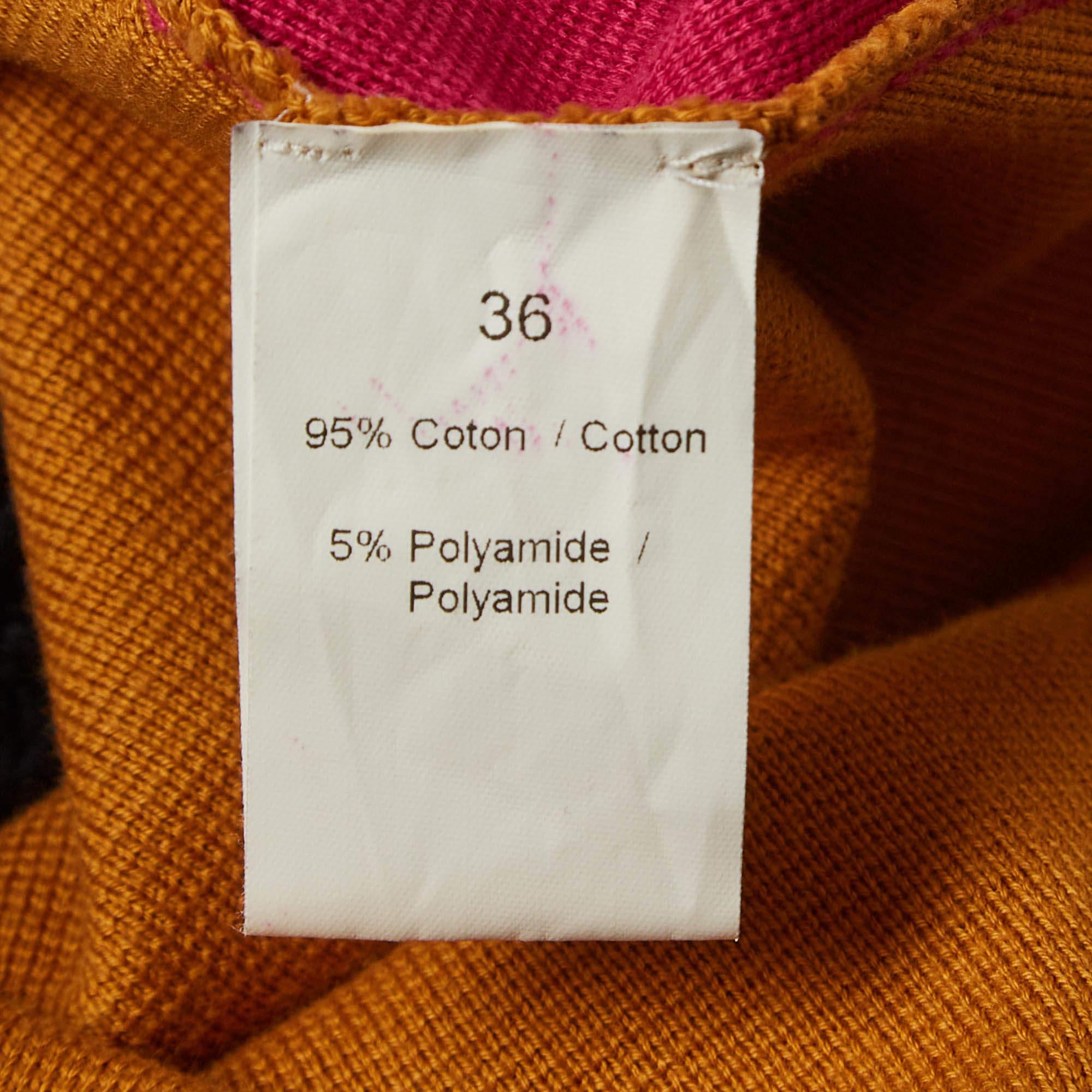 Sonia Rykiel - Mini robe sans manches en tricot côtelé multicolore XS Pour femmes en vente