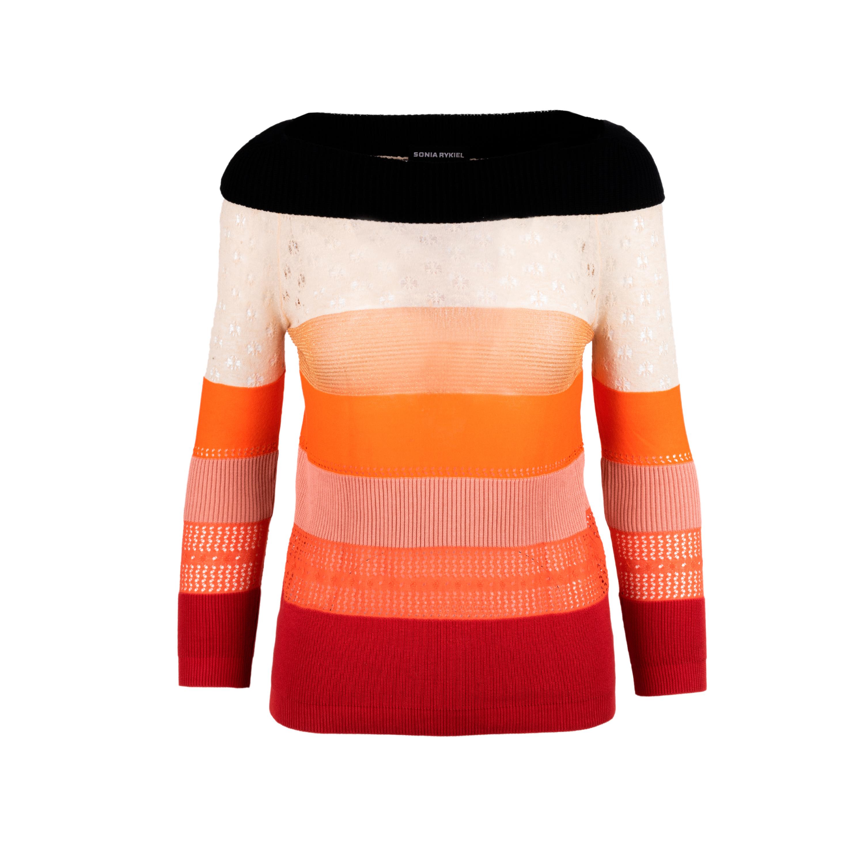 Red Sonia Rykiel Multicolour Sweater For Sale