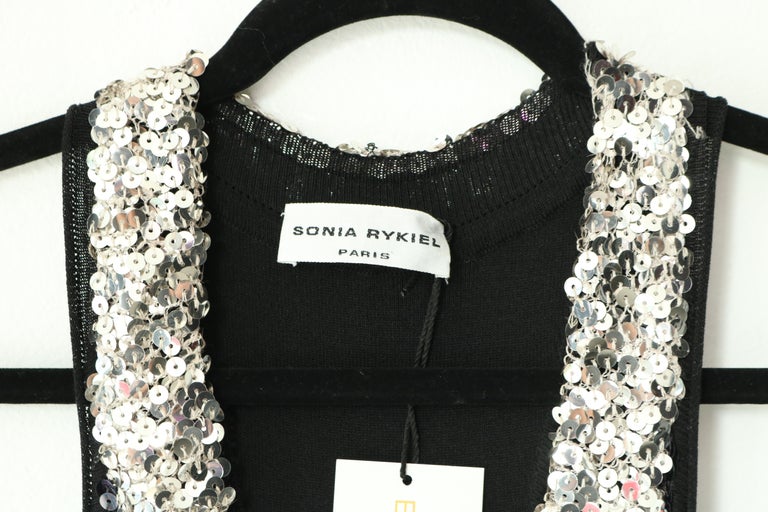 Sonia Rykiel Navy Sequin Gown In Excellent Condition For Sale In Los Angeles, CA
