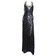 Robe à sequins bleu marine Sonia Rykiel