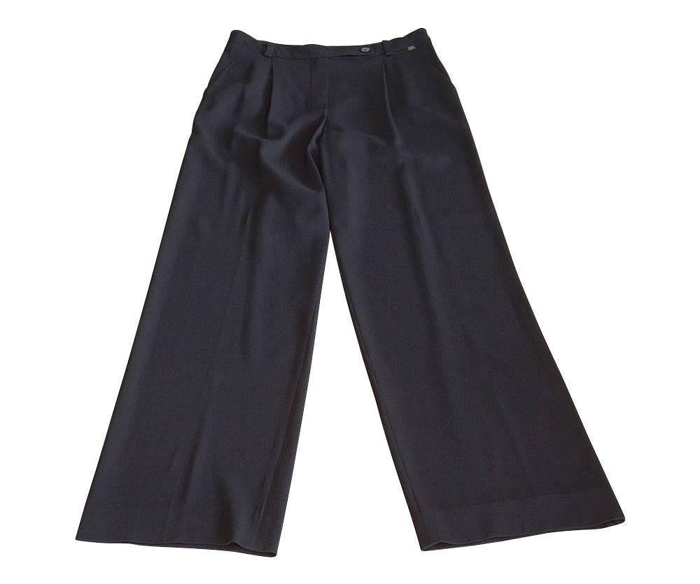 Women's  Sonia Rykiel Pant Suit Charming Bows Full Leg Trouser 8