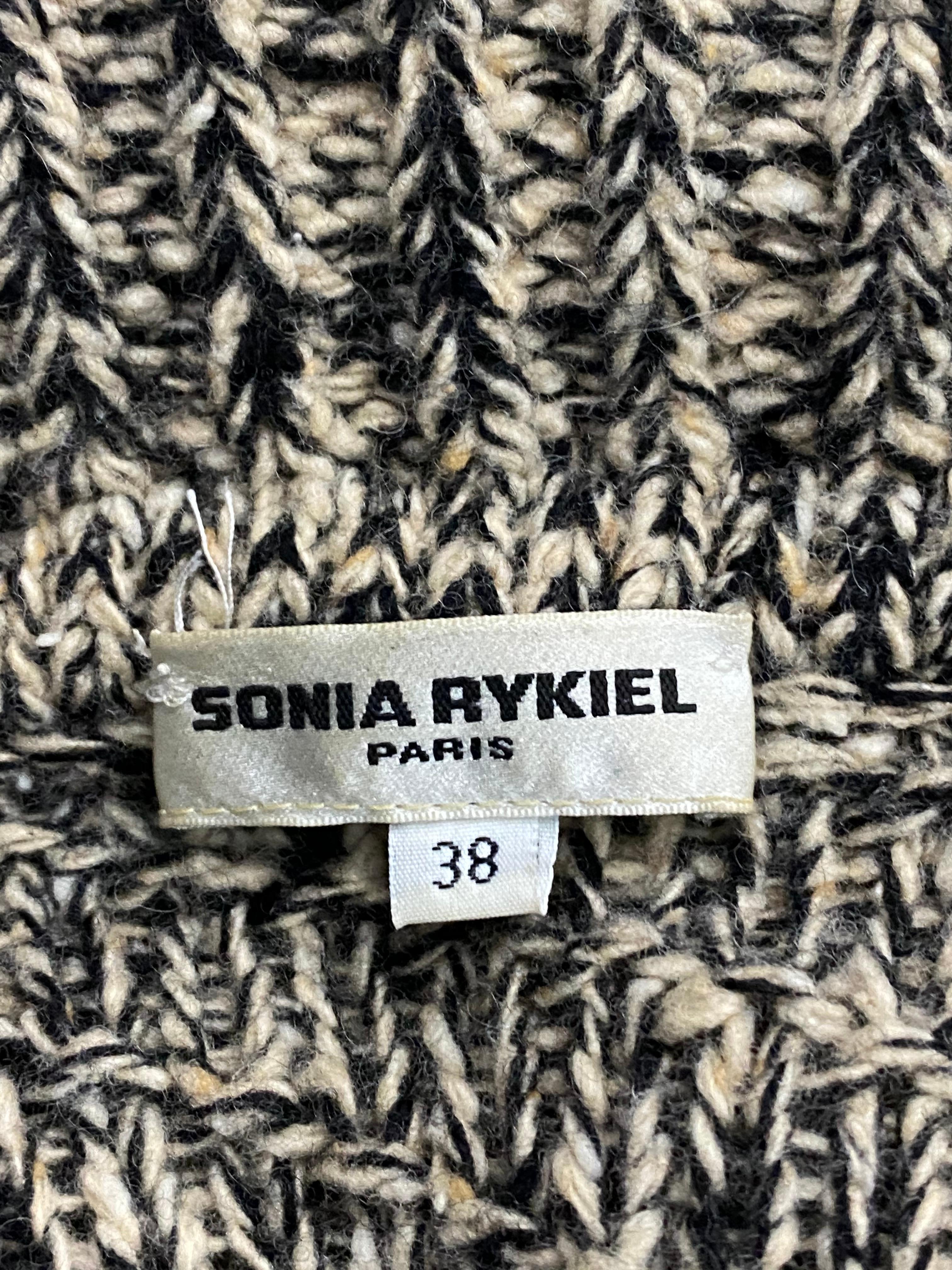Conjunto de chaqueta y pantalón de punto marrón y negro Sonia Rykiel Paris 10