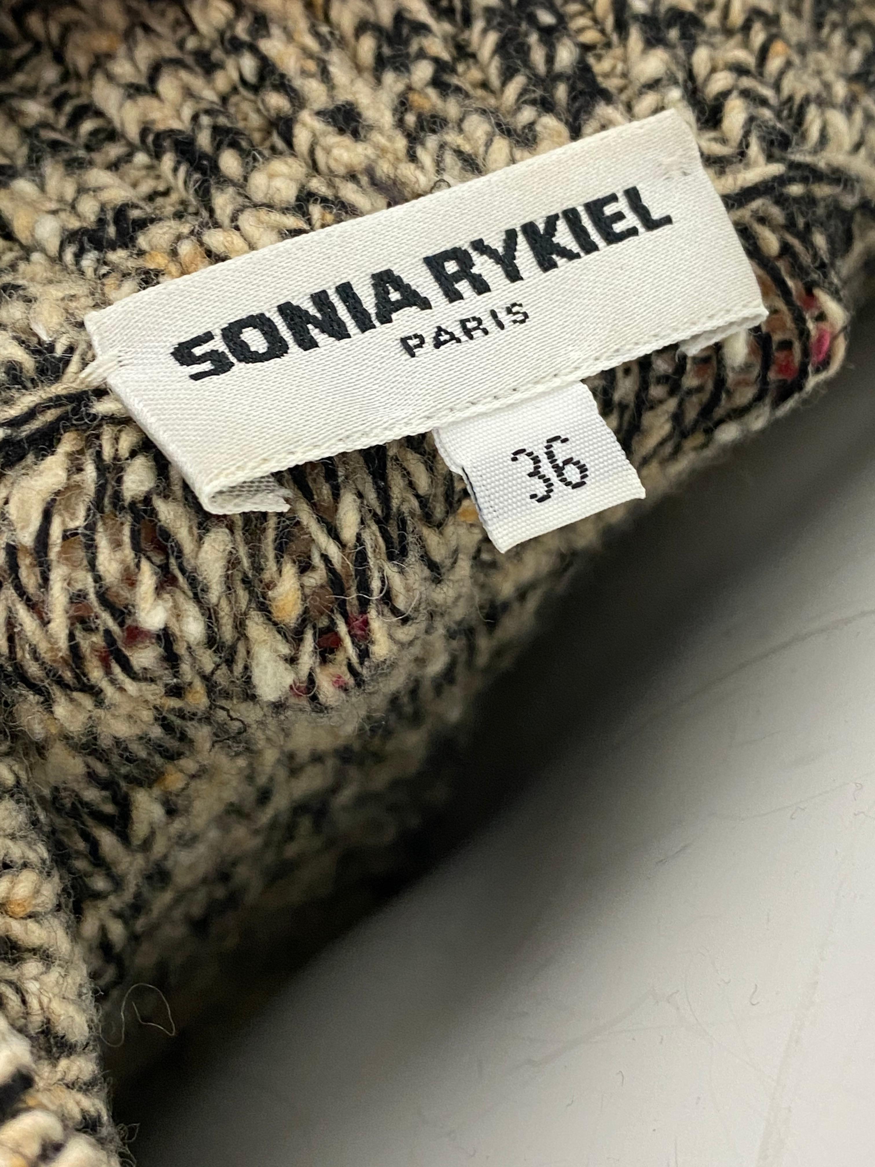 Sonia Rykiel Paris Brown and Black Knit Sweater Cardigan and Pants Set 9