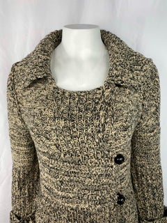 Sonia Rykiel Paris Brown and Black Knit Sweater Cardigan and Pants Set