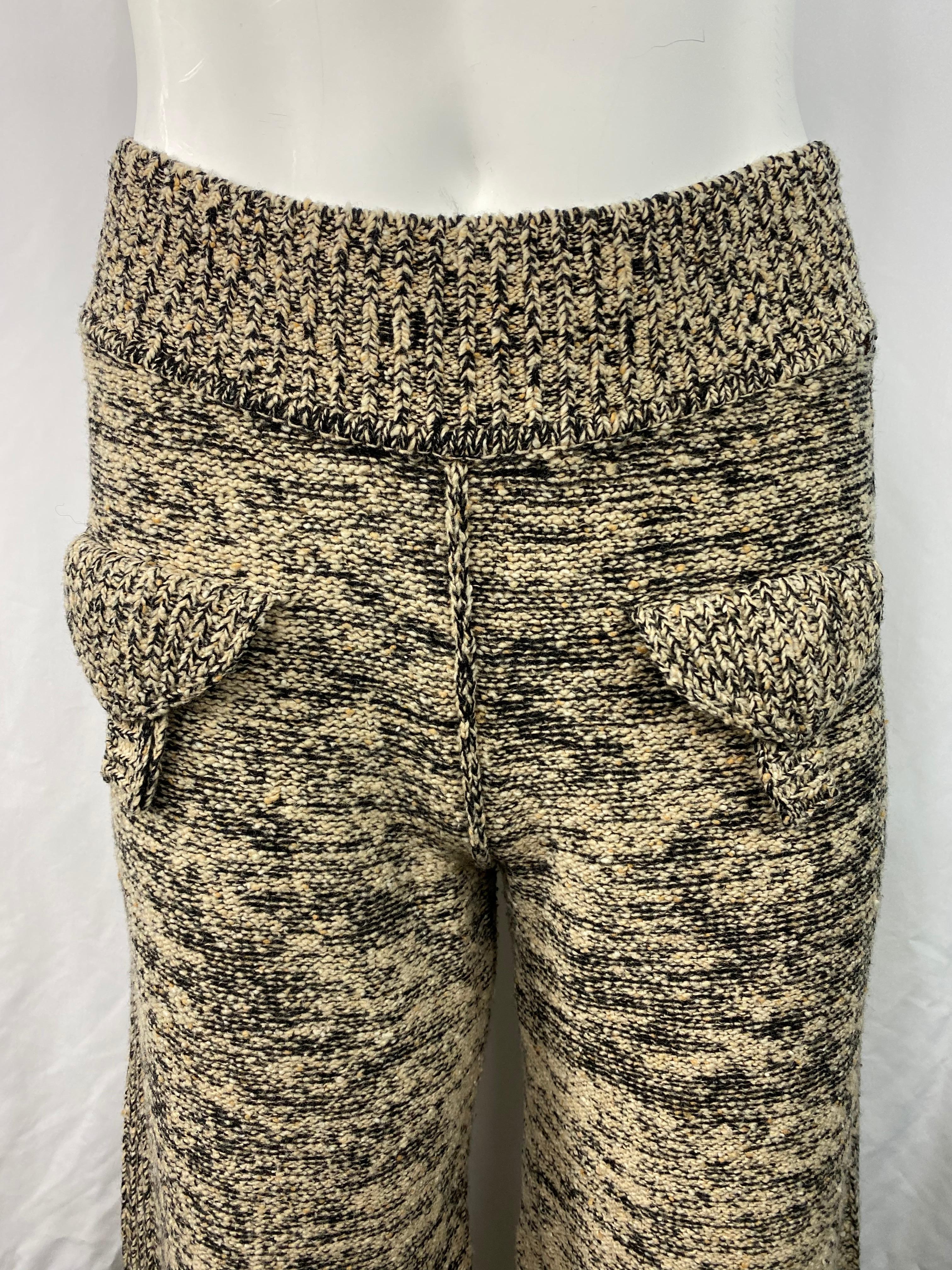 Conjunto de chaqueta y pantalón de punto marrón y negro Sonia Rykiel Paris 4