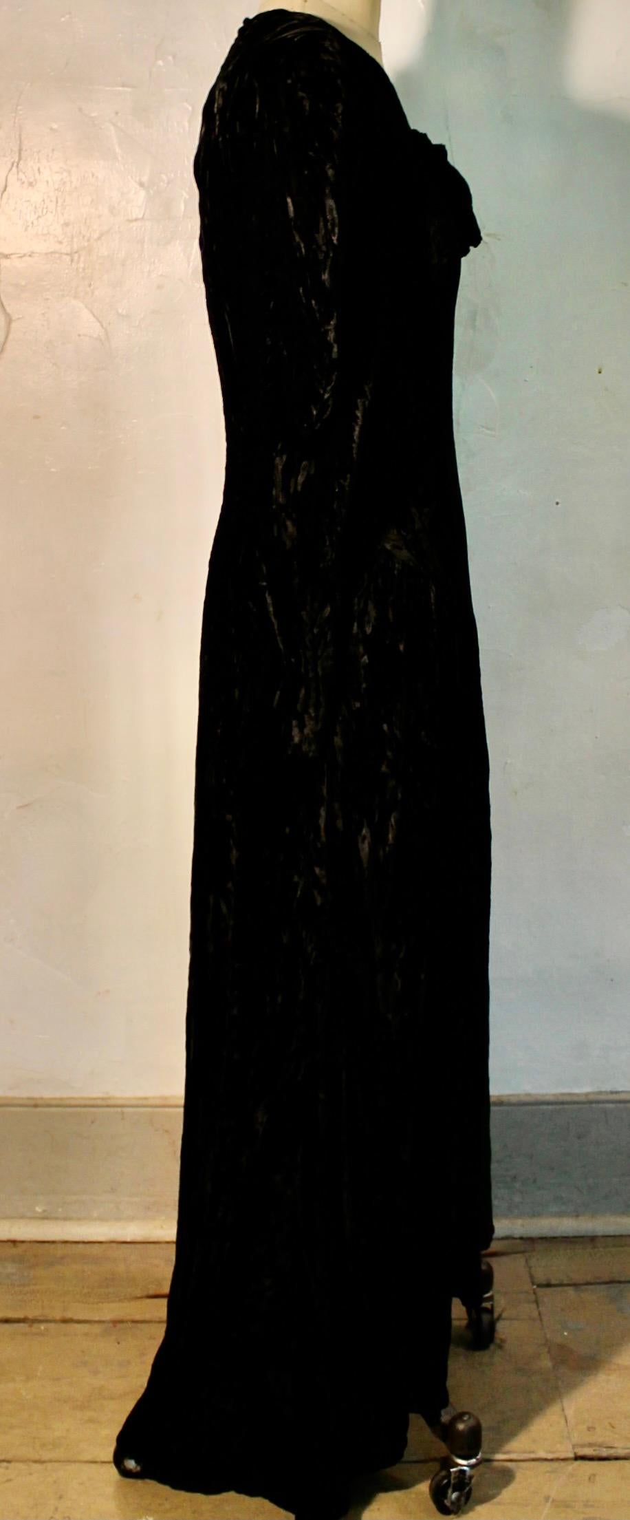 Women's Sonia Rykiel Paris, Crushed Velvet Dress For Sale