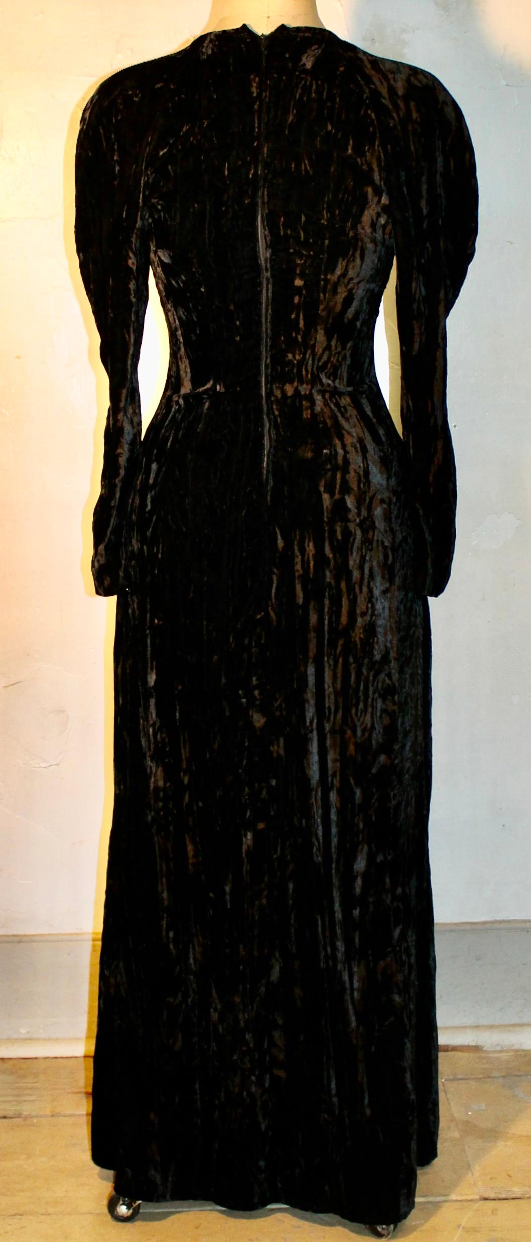 Sonia Rykiel Paris, Crushed Velvet Dress For Sale 1