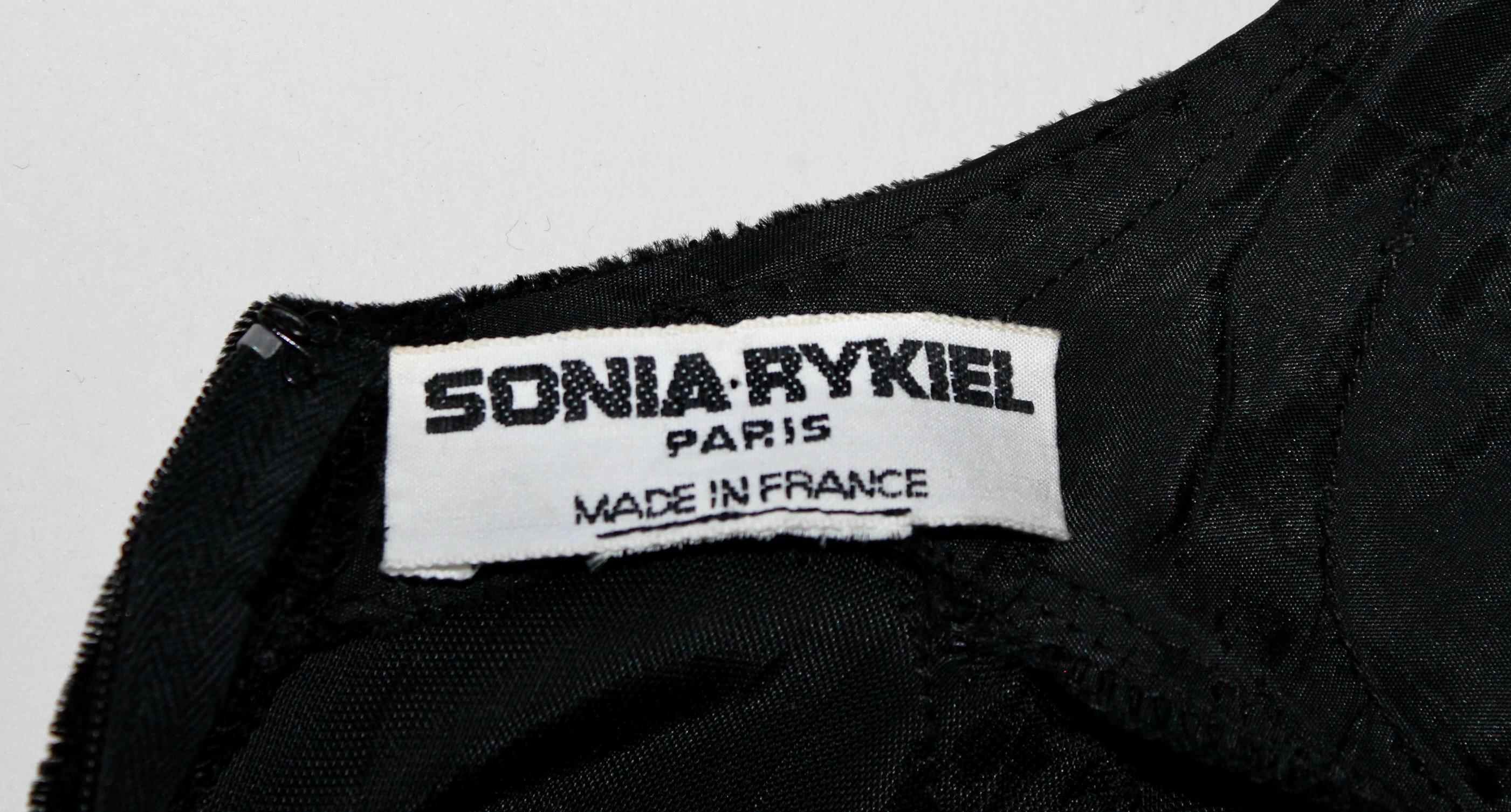 Sonia Rykiel Paris, Crushed Velvet Dress For Sale 2
